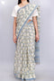 Kota Doria Saree In Floral Block Print